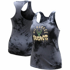 Milwaukee Bucks Stadium Essentials Women's Street Art Dark Crystal Washed Tank Top Charcoal