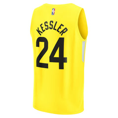NBA Walker Kessler Utah Jazz Youth Fast Break Player Jersey - Icon Edition - Yellow