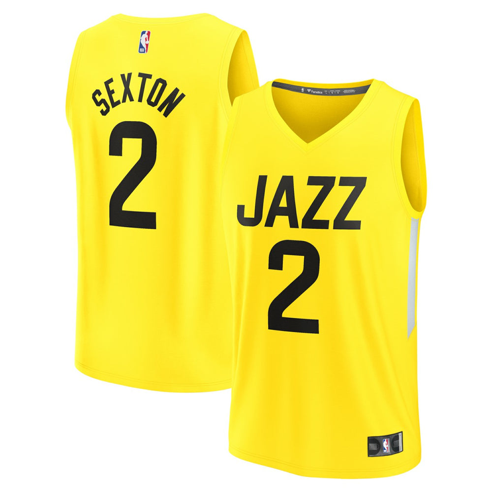 NBA Collin Sexton Utah Jazz Youth Fast Break Player Jersey - Icon Edition - Yellow