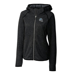 Detroit Lions Cutter & Buck Women's Helmet Logo Mainsail Sweater-Knit Full-Zip Hoodie Charcoal