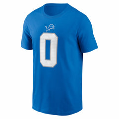 Jahmyr Gibbs Detroit Lions Name & Number T-Shirt Blue