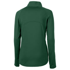 Green Bay Packers Cutter & Buck Women's Helmet Logo Adapt Eco Knit Stretch Recycled Half-Zip Pullover Top Green