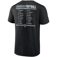 Las Vegas Raiders Two-Pack 2023 Schedule T-Shirt Combo Set Black/White