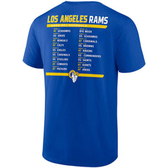 Los Angeles Rams Two-Pack 2023 Schedule T-Shirt Combo Set Royal/White