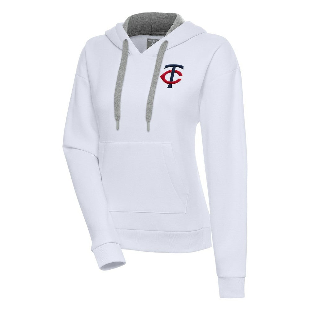 Minnesota Twins Antigua Women's Victory Pullover Hoodie - White Hoodies