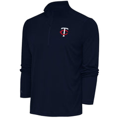 Minnesota Twins Antigua Tribute Quarter-Zip Pullover Top - Navy Pullover