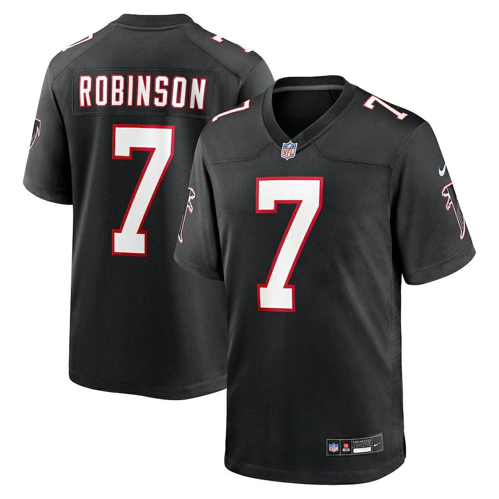 NFL Bijan Robinson Atlanta Falcons Throwback Game Jersey - Black