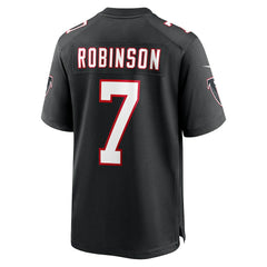 NFL Bijan Robinson Atlanta Falcons Throwback Game Jersey - Black