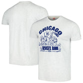 Chicago Cubs Homage Bleacher Bums Hyper Local Tri-Blend T-Shirt - Ash T-shirts