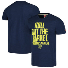 Milwaukee Brewers Homage Gangs All Here Hyper Local Tri-Blend T-Shirt - Navy T-shirts