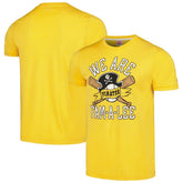 Pittsburgh Pirates Homage Doodle Collection We Are Fam-A-Lee Tri-Blend T-Shirt - Gold T-shirts