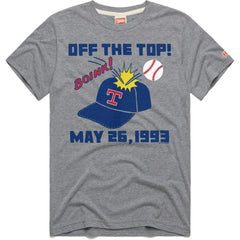 Texas Rangers Homage Doodle Collection Off the Top Tri-Blend T-Shirt - Gray T-shirts