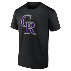 Colorado Rockies Logo Athletic Official Logo T-Shirt - Black T-shirts