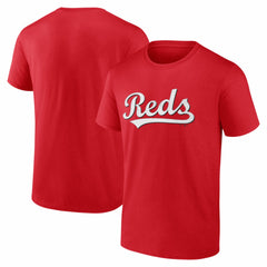 Cincinnati Reds Logo Athletic Wordmark T-Shirt - Red T-shirts