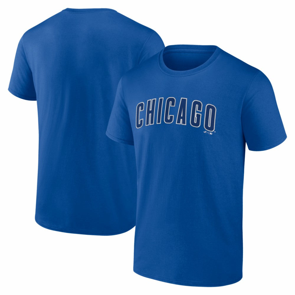 Chicago Cubs Logo Athletic Wordmark T-Shirt - Royal T-shirts