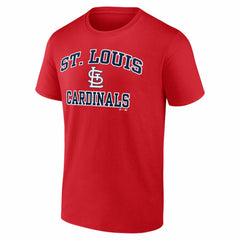 St. Louis Cardinals Logo Athletic Heart and Soul T-Shirt - Red T-shirts