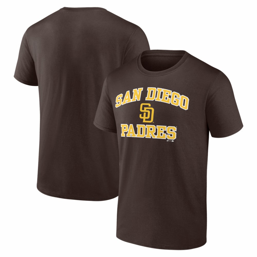 San Diego Padres Logo Athletic Heart and Soul T-Shirt - Brown T-shirts