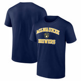 Milwaukee Brewers Logo Athletic Heart and Soul T-Shirt - Navy T-shirts