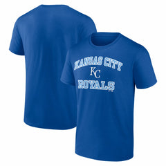Kansas City Royals Logo Athletic Heart and Soul T-Shirt - Royal T-shirts