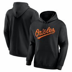 Baltimore Orioles Logo Athletic Wordmark Hoodie - Black Hoodies