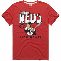 Cincinnati Reds Homage x Topps Tri-Blend T-Shirt - Red T-shirts