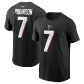 Bijan Robinson Atlanta Falcons Player Name & Number T-Shirt Black