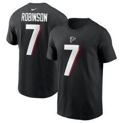 Bijan Robinson Atlanta Falcons Player Name & Number T-Shirt Black