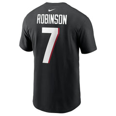 Bijan Robinson Atlanta Falcons Player Name & Number T-Shirt Black