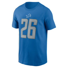 Jahmyr Gibbs Detroit Lions 2023 NFL Draft First Round Pick Player Name & Number T-Shirt Blue