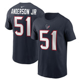 Will Anderson Jr. Houston Texans Player Name & Number T-Shirt Navy