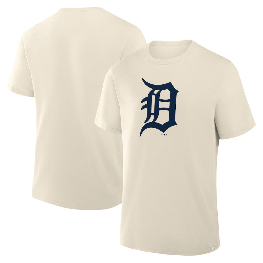 Detroit Tigers Fanatics Primary Logo Legacy T-Shirt - Cream T-shirts