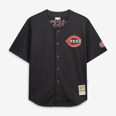 MLB Ken Griffey Jr. Cincinnati Reds Mitchell & Ness Big & Tall Cooperstown Mesh Batting Practice Jersey - Black