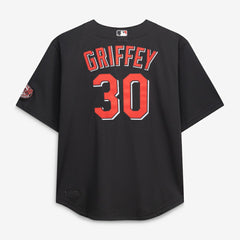MLB Ken Griffey Jr. Cincinnati Reds Mitchell & Ness Big & Tall Cooperstown Mesh Batting Practice Jersey - Black