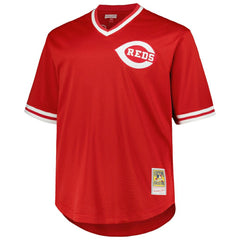 MLB Pete Rose Cincinnati Reds Mitchell & Ness 1984 Cooperstown Collection Mesh Pullover Jersey - Red