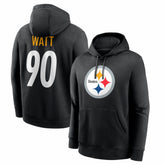 T.J. Watt Pittsburgh Steelers Name & Number Fleece Hoodie Black
