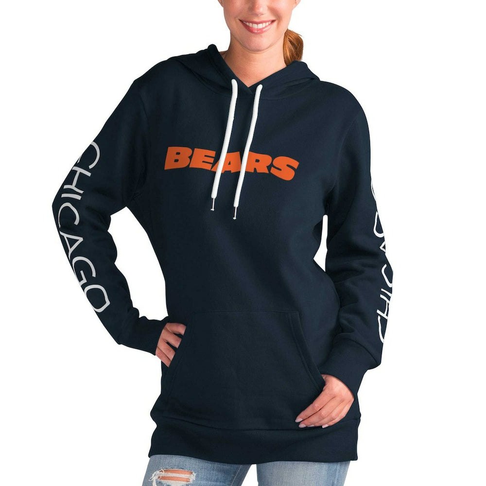 Chicago Bears G-III 4Her by Carl Banks Women's Extra Inning Pullover Hoodie Navy
