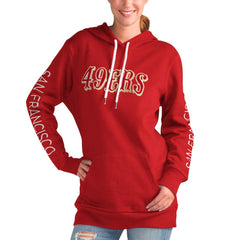 San Francisco 49ers G-III 4Her by Carl Banks Women's Extra Inning Pullover Hoodie Scarlet