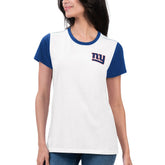 New York Giants G-III 4Her by Carl Banks Women's Fashion Illustration T-Shirt White/Royal