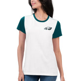 Philadelphia Eagles G-III 4Her by Carl Banks Women's Fashion Illustration T-Shirt White/Midnight Green