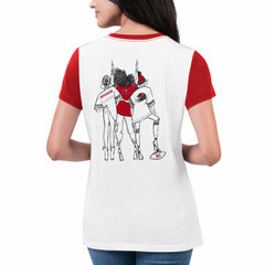 Tampa Bay Buccaneers G-III 4Her by Carl Banks Women's Fashion Illustration T-Shirt White/Red