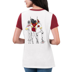 Washington Commanders G-III 4Her by Carl Banks Women's Fashion Illustration T-Shirt White/Burgundy