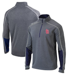 St. Louis Cardinals Columbia Omni-Wick Shotgun 2.0 Quarter-Zip Pullover Top - Charcoal/Navy Pullover