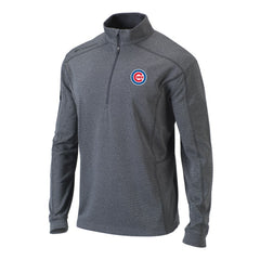 Chicago Cubs Columbia Omni-Wick Shotgun Quarter-Zip Pullover Top - Heather Gray Pullover
