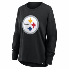 Pittsburgh Steelers Women's Essential Long Sleeve T-Shirt Black