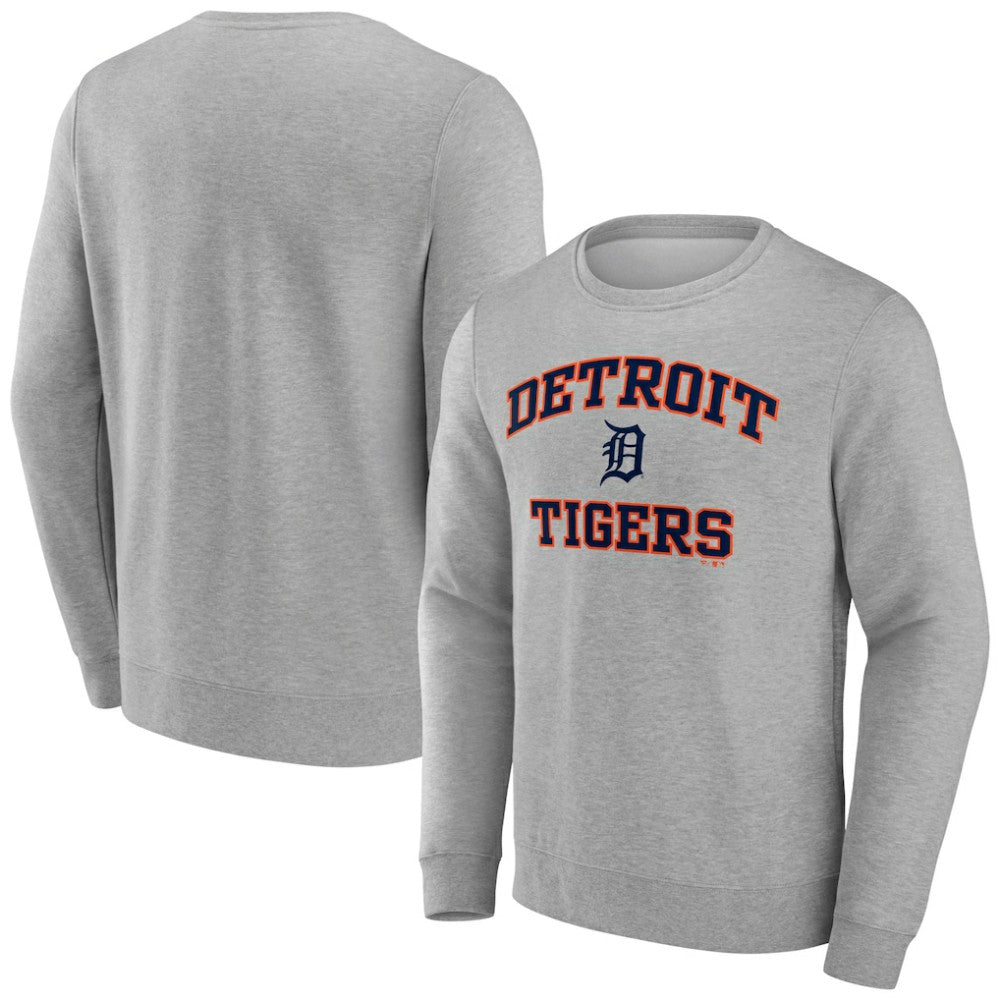 Detroit Tigers Heart & Soul Pullover Sweatshirt - Heather Gray Pullover