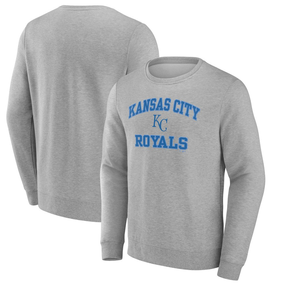 Kansas City Royals Heart & Soul Pullover Sweatshirt - Heather Gray Pullover