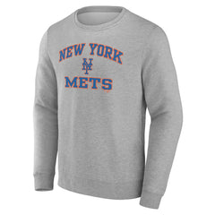 New York Mets Heart & Soul Pullover Sweatshirt - Heather Gray Pullover