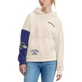 Baltimore Ravens Tommy Hilfiger Women's Harriet Pullover Hoodie Cream/Purple