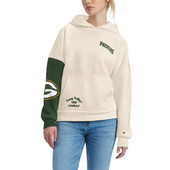 Green Bay Packers Tommy Hilfiger Women's Harriet Pullover Hoodie Cream/Green
