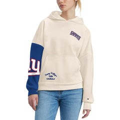 New York Giants Tommy Hilfiger Women's Harriet Pullover Hoodie Cream/Royal